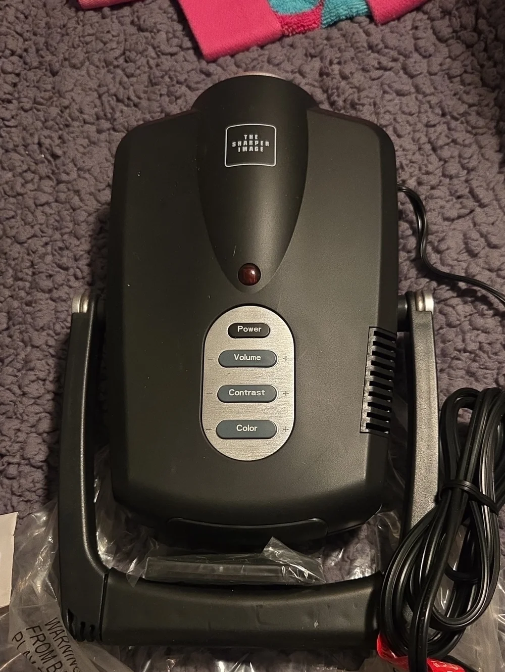 The Sharper Image Black Digital Projector - Power/Volume/Contrast/Color Controls